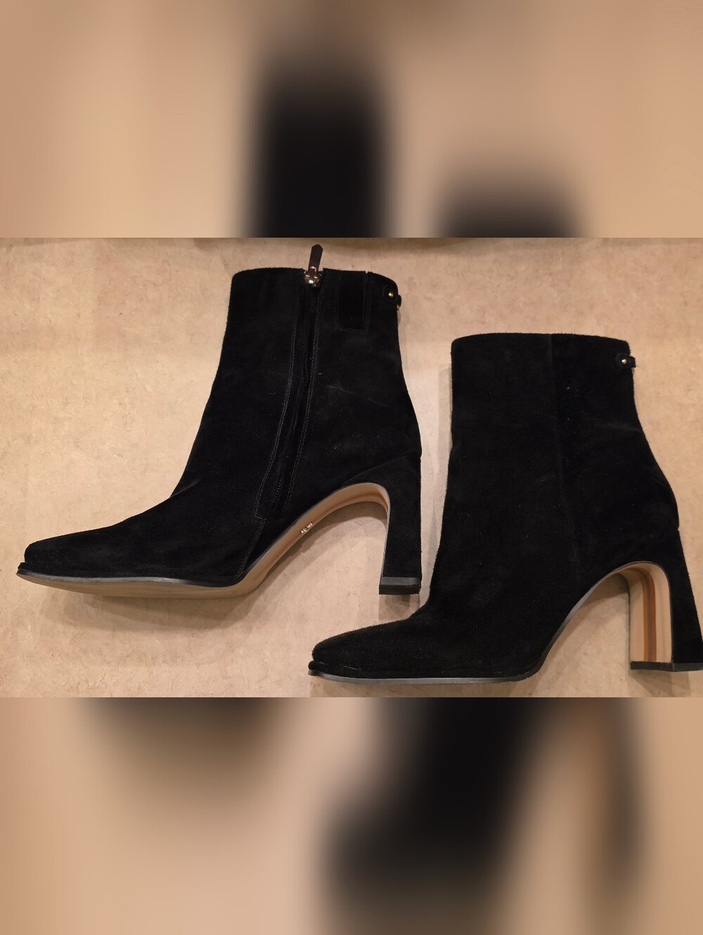 Sam Edelman Black Suede Women's Ankle Boots - Classic Heeled Booties